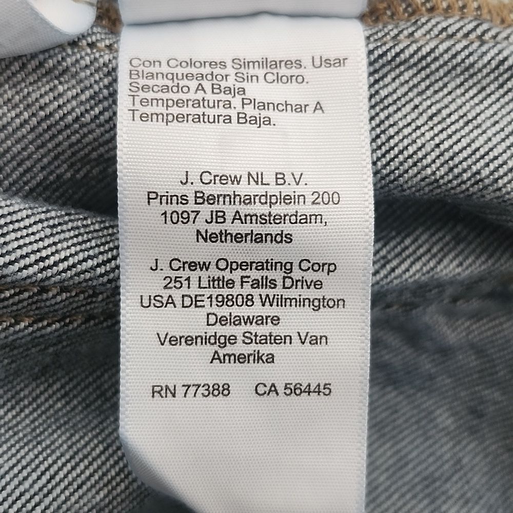 J. Crew Flat Front Dark Blue Wash Bootcut Trouser Jeans, Size 32 (14) - Picture 9 of 10